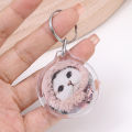 Homemade DIY photo keychain bag charm blank transparent keychain can open cover lock keychain. 
