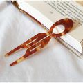 Trendy Hair Sticks New Creative Design Fashion Geometric U-Shaped Hair Stick Retro Acetate Hairpins Tortoiseshell for Woman Girl.
