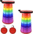 Folding Stool Portable Telescoping Stool Collapsible Lightweight Plastic Stool Retractable Camping Stool. 