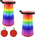 Portable Telescoping Camping Stool Seat For Fishing Hiking Traveling Outdoor Activities - Compact And Convenient Seating Solution. 