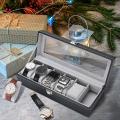 6 Slot Luxury Watch Box with Attractive Display Case, Creative Design for Storage and Gift Use.