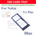 Nokia 5.1 Plus Sim Tray Micro SD Card Slot with Sim Ejector Pin Replacement Part. 