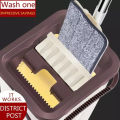 Hand Free Easy Use Self-Washed Magic Flat Mop For Floor Cleaning Microfiber Flat Mop_(Bucket + Mop Handle+ 2PC Mop Pads). 