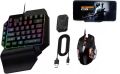 4 in 1 Bluetooth PUBG Gaming Keyboard Mouse Converter Combo for Smartphone and PC - Black. 