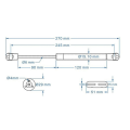 LKPCIGCXM Kitchen Cabinet Door Stay Soft Close Hinge Hydraulic Gas Lift Strut Support Pressure 150N.