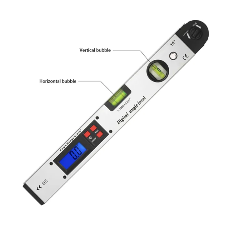 1%20PCS%200-225%C2%B0%20Digital%20Protractor%20Angle%20Finder%20Gauge%20Meter%20Electronic%20Goniometer%20Aluminum%20Alloy%20Horizontal%20Vertical%20Angle%20Level%20Test%20Ruler%20-%20Image%202