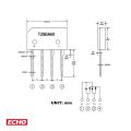 1ps T2SBA60 Silicon Bridge Rectifier 600V 1.5A Thin SIP. 