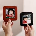 3-inch Creative Square Mini Photo Frame Retro Wood Photo Frame Simple Desktop Ornament Photo Booth Home Decor. 