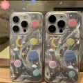 For Oppo A53 A57 A78 A38 A18 A92 A76 A12 A17K A77 A17 A33 A16K A54 A58 A95 A96 A15 A5 A16s A31 A3s A5s A9 A7 A74 A16 Reno 5F 5 4F 6 Laser Card Creative Moon Star Cute Donuts Case. 