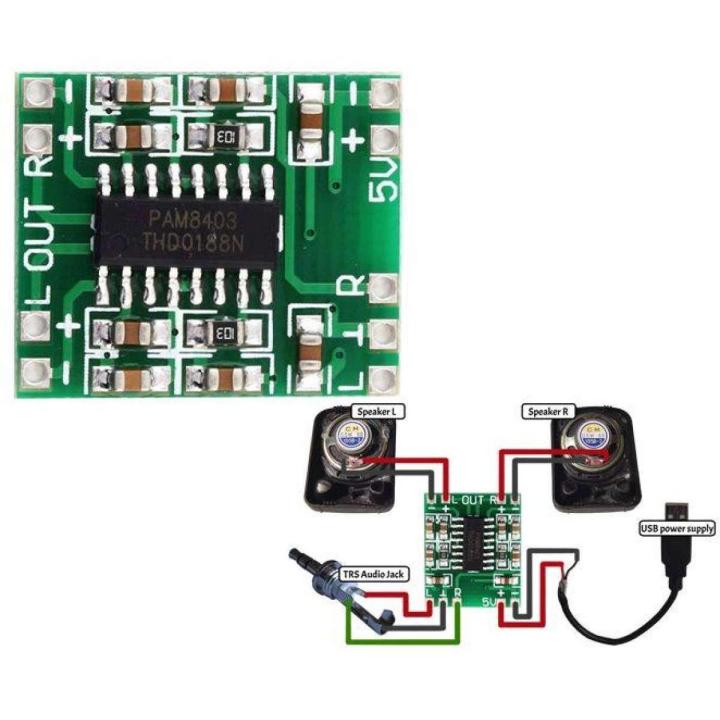 PAM8403 Stereo Audio Amplifier