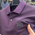100%Cotton Men's Polo Shirt Luxury Brand Lapel Letter Embroidered Short Sleeve Summer2024Korean Fashion Trend Slim Men T-Shirts. 