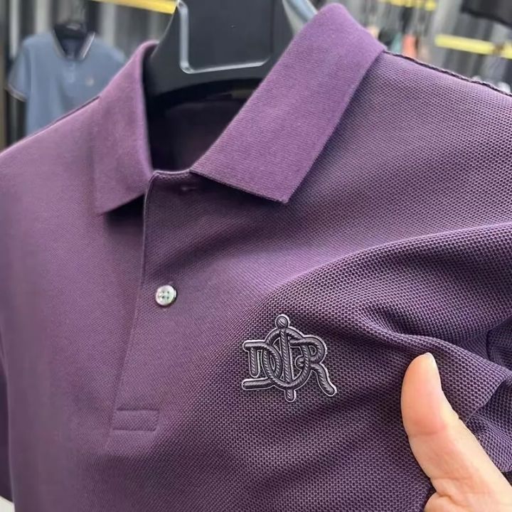 100%25Cotton%20Men's%20Polo%20Shirt%20Luxury%20Brand%20Lapel%20Letter%20Embroidered%20Short%20Sleeve%20Summer2024Korean%20Fashion%20Trend%20Slim%20Men%20T-Shirts%20-%20Image%206