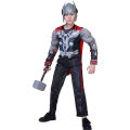 Kids Thor Costume Avenger Superheroe Thor Cosplay Muscle Jumpsuit and Mask Halloween Costume for Children Boys. 