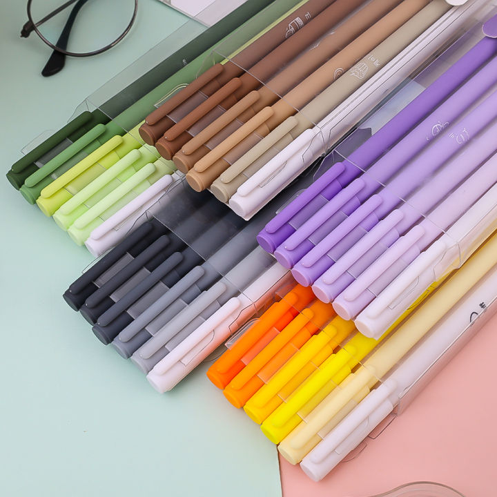 6Pcs/Set%200.5Mm%20Morandi%20Color%20Neutral%20Pen%20Office%20Supplies%20Student%20Stationery%20Black%20Ink%20Pens%20Children%20Gift%20-%20Image%208