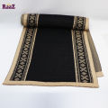 Off White Black Chinese Cultural Knitted Design Scarf Muffler.