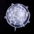 6 Pcs/ Set Reusable Food Silicone Cover Stretch Lids Caps for Cookware Pot Cover Kitchen Accessories.