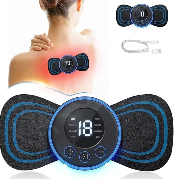 Mini Tens Massager Therapy Machine Rechargeable ( Dual Pad 2 PCS )