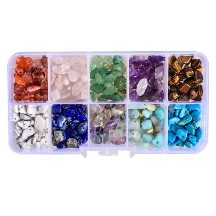 Gemstone Beads, Irregular Chips Stone Beads Assorted Loose Beads Crystal Healing Power for Jewelry Making