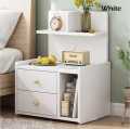 Mearaj Furniture Bed Side Table 30H 20L 12W Inches HM33 With Two Drawer And File Cabinet. 