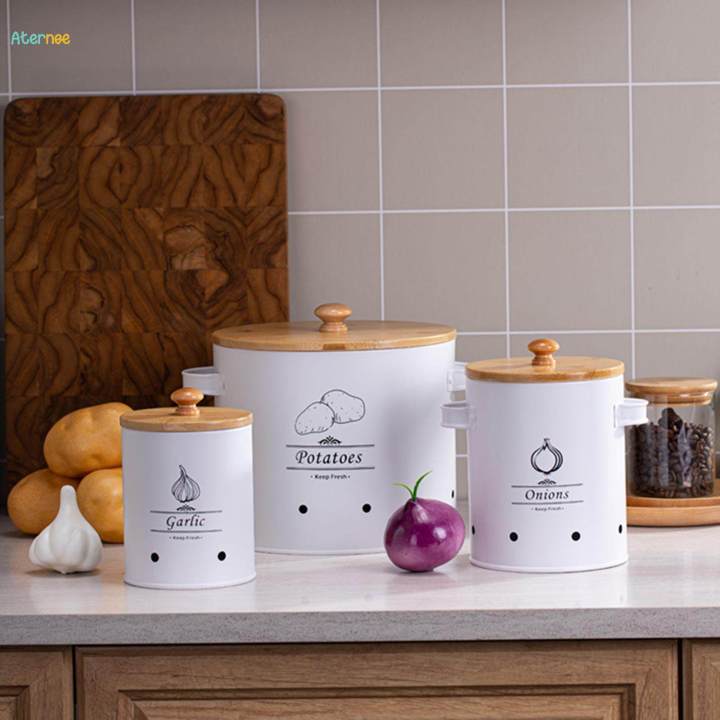3Pcs%20Potato%20Onion%20Garlic%20Pot%20Vegetable%20Storage%20Tin%20Breathable%20Metal%20Box%20-%20Image%203