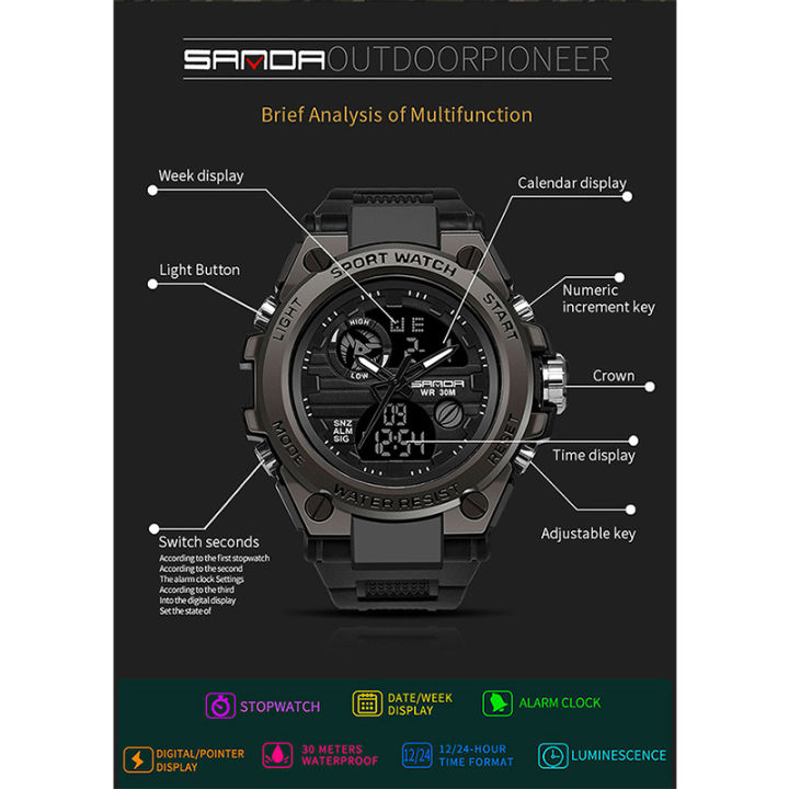 SANDA%20G%20Style%20Men%20Digital%20Watch%20Military%20Sports%20Watches%20Dual%20Display%20Waterproof%20Electronic%20Wristwatch%20Relogio%20Masculino%20739%20-%20Image%203