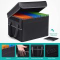 Fireproof File Box File Storage Box,Fireproof Storage File Cabinet with Lock,Portable Office Box,for Letter/Legal Folder. 