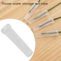 Floral Tube 100-Pack Flower Tube, Flower Vials, Floral Water Tube for Flower Arrangements,Clear Plastic,0.6 x 0.6 x 2.8 Inches, Opening 3mm. 