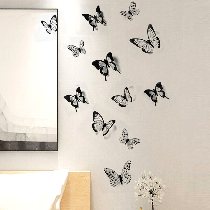 12/24%20Pcs%203D%20Butterfly%20Wall%20Stickers%20DIY%20Art%20Home%20Decor%20Wall%20Decals%20Fridge%20Stickers%20Wedding%20Decor%20-%20Image%204