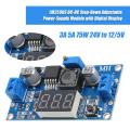 LM2596S Power Module + LED Voltmeter DC-DC Adjustable Step-Down Power Supply Module With Digital Display. 