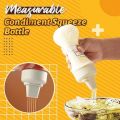 Sauce Dispenser Bottle, Multipurpose Kitchen Tools | Portable Sauce Bottle with Lid Five Holes | 280ml Squeeze Bottle.