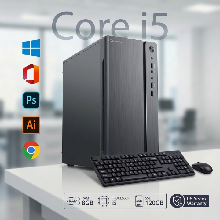 Intel Core i5 Desktop PC 8GB RAM 120GB SSD New Full Setup Computer