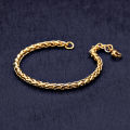 【Daily Necessities For Anyone Store】New Stainless Steel Plated Chain Bracelet Fashion Jewelry For Women and Men Wedding Birthday Party Gift 4/5/6MM. 