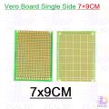 Veroboard Single Side Dot 9x7cm Glass Fiber Stripboard PCB Printed Circuit Board Project Board For Prototyping Weld Soldering Arduino DIY. 