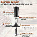 Coffee Espresso Tamper 51mm with WDT Tool Calibrated Spring Loaded, with Silicone Mat, for Espresso Coffee Machine Durable Easy Install Easy to Use.