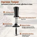 Coffee Espresso Tamper 51mm with WDT Tool Calibrated Spring Loaded, with Silicone Mat, for Espresso Coffee Machine Durable.