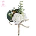 Confidence-boosting Brooch Elegant Flower Shaped Groom Brooch for Wedding Suit Coat Buyers' Favorite Decorative Corsage Pin for Men's Attire Flower Shaped Brooch. 
