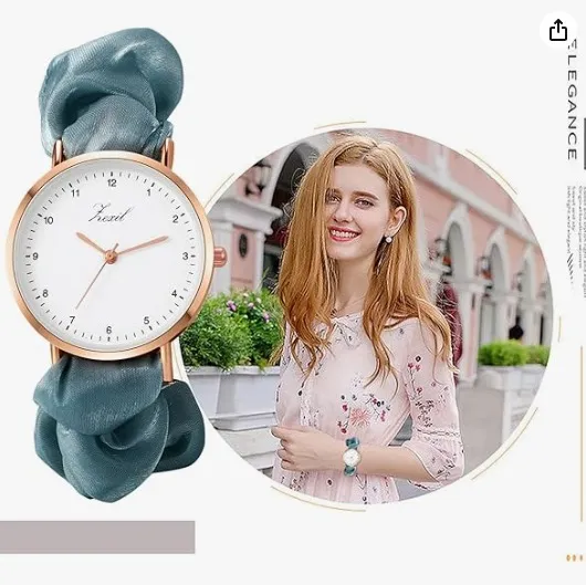 OIDEA%20Women%20Elastic%20Band%20Wristwatch:%20Scrunchies%20Band%20Stretch%20Watches%20Quartz%20Analog%20Easy%20Reader%20Watches%20for%20Women%20Ladies%20-%20Image%205
