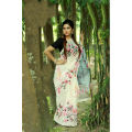 Hand Print New Excellent,Fashionable, Stylish and Comfortable, Half Silk Sharee For Women.