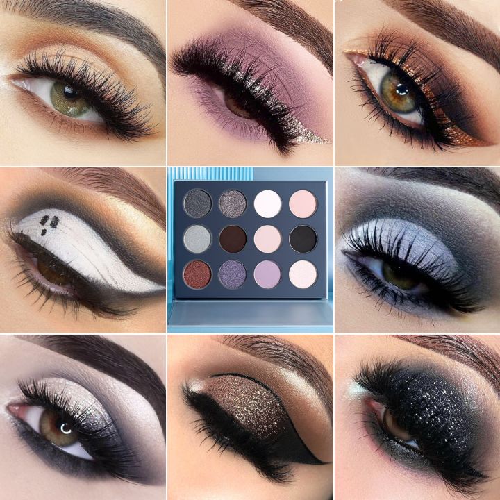 DE'LANCI%20Node%20Black%20Eyeshadow%20Palette%20Smokey%20Pigmented%20%E2%80%8BMatte%20Glitter%20for%20Eyes%20Pigment%20Make%20up%20Pallet%20Cute%20Small%20Long-Lasting%20-%20Image%202