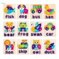 , Animal Shape Jigsaw Puzzles, Peg Puzzle Toys for Kids, Learning Toys, Preschool Fine Motor Skills Color Recognition. 