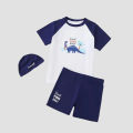 Children's swimsuits, boys, middle and large children, students, split swimsuit sets, cartoon prints, Korea baby beach swimsuits.