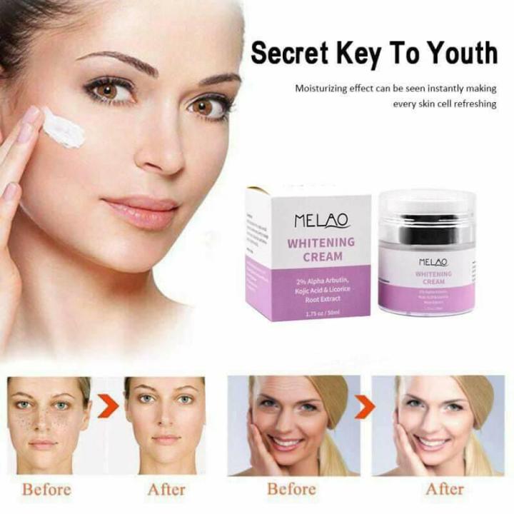 MELAO%20Whitening%202%25%20Alpha%20Arbutin,%20Kojiac%20Acid%20Dark%20Skin%20Moisturizing%20Brighten%20Face%20Cream%20-50gm%20-%20Image%202