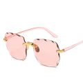 2023 Square Rimless Sunglasses Women Luxury Brand Designer Summer Red Glasses Fashion Sun glasses For Men UV400 Shades Oculos. 