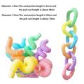6pcs Mini Pop Tubes Sensory Fidget Toys Colourful Sensory Toys Pipes Pull Tubes Stretch Tubes Pastel for Toddler Baby Kids. 