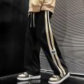 2024 Men Side Striped Corduroy Baggy Pants Men Streetwear Korean Fashion Casual Hip Hop Vintage Cargo Pants Loose Trousers. 