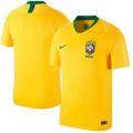 Polyester Short Sleeve Brazil Home Jersey-Yellow – 120 GSM.