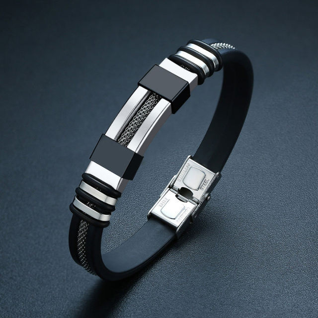 Fashion%20Stainless%20Steel%20Bracelet%20Men%20Wrist%20Band%20Adjustable%20Black%20Link%20Punk%20Hiphop%20Wristband%20Stylish%20Casual%20Bangle%20Gift%20-%20Image%203