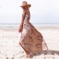 Women Off Shoulder Floral Print Boho Dress Women Beach Summer Dresses Ladies Strapless Long Maxi Dress Vestidos Female XS-5XL. 