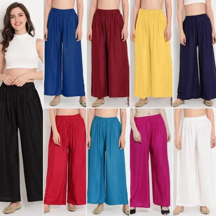Comfort%20Regular%20wear%20plazo,%20%20cotton%20and%20linen%20mix%20stretchable%20palazzo%20for%20girls%20-%20Image%202