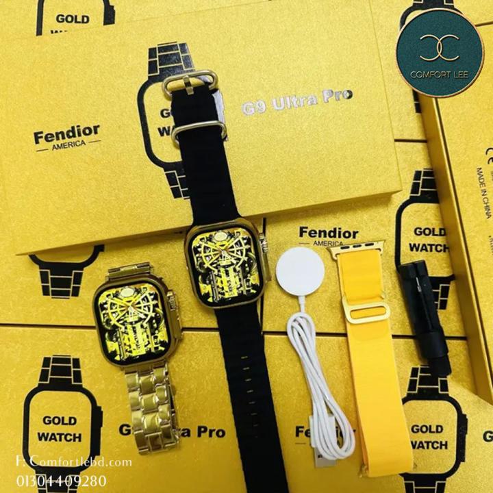 G9 Ultra Pro Smart Watch Electroplated Gold Watch Case Series